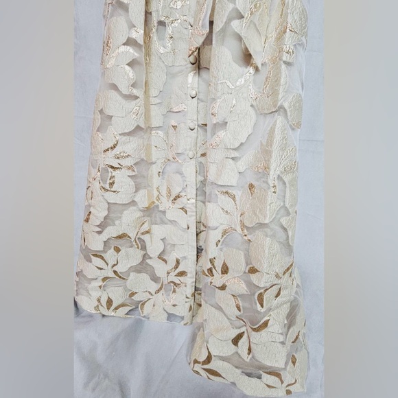 Alex Evenings Long Ball Gown in Ivory Gold Dress - Picture 7 of 7